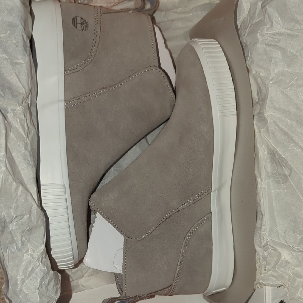 Timberland Taupe High-Top Sneakers